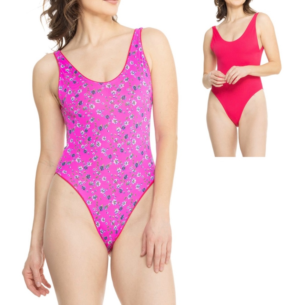 Maaji Claire One-Piece Swimsuit Reversible Women Medium Floral
